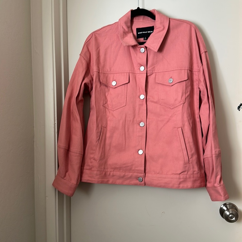 Pink Jean oversized jacket